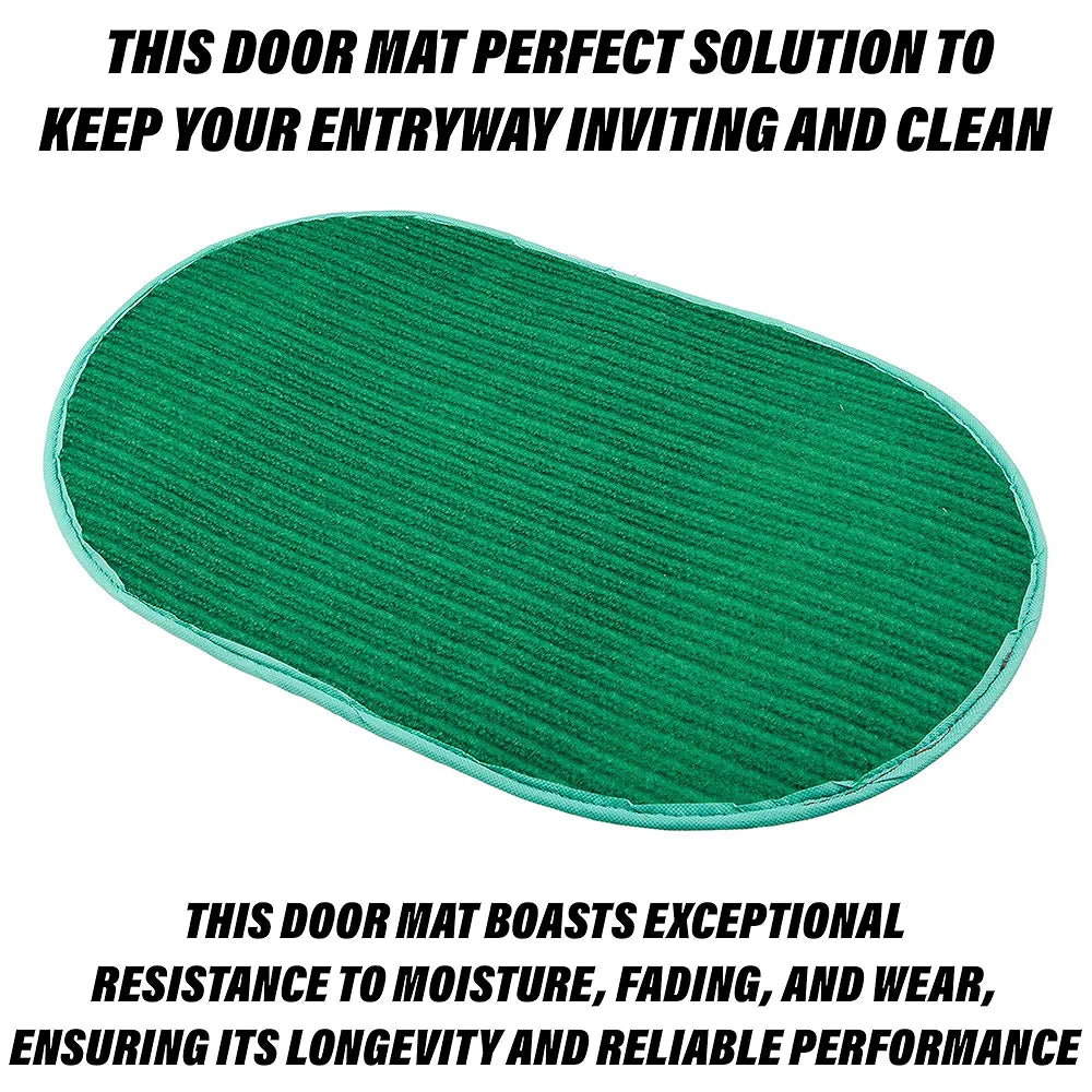 Kuber Industries Door Mat Oval Shape Door Mat Colour Green