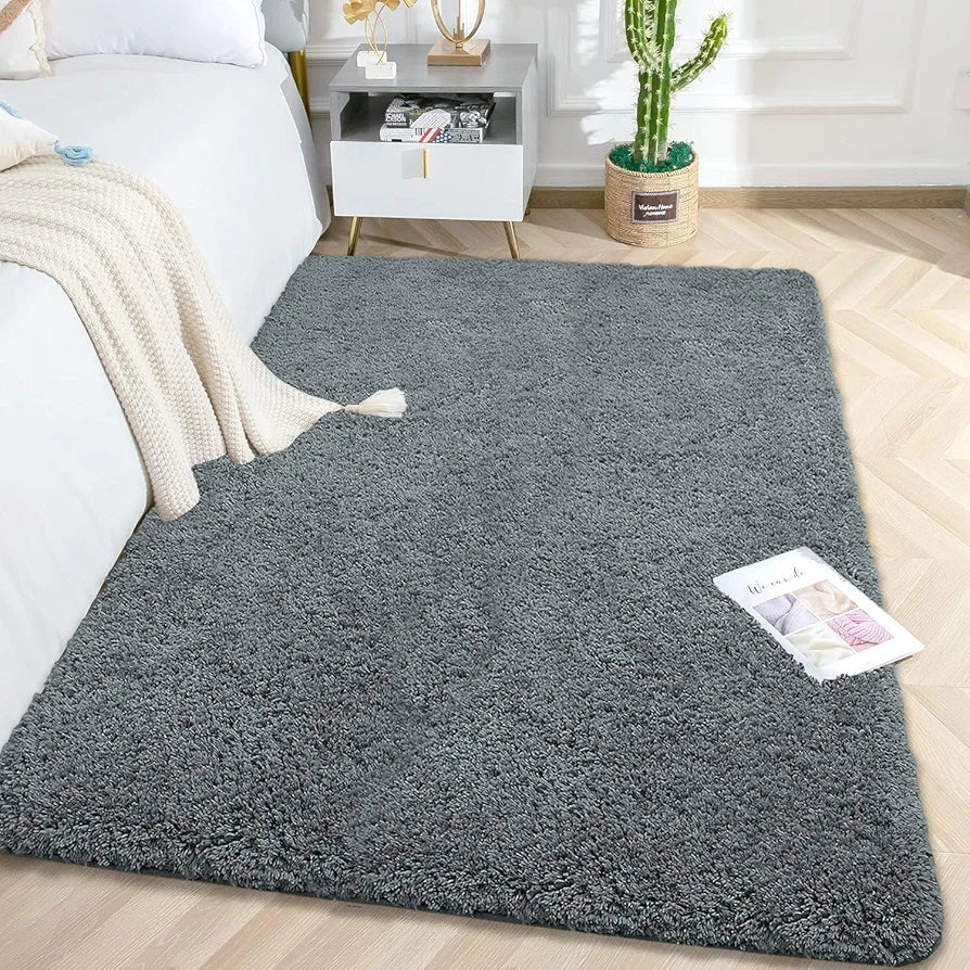 Luxe Home International Carpet Super Soft Anti Slip Vegas Rectangular Rugs Colour Grey