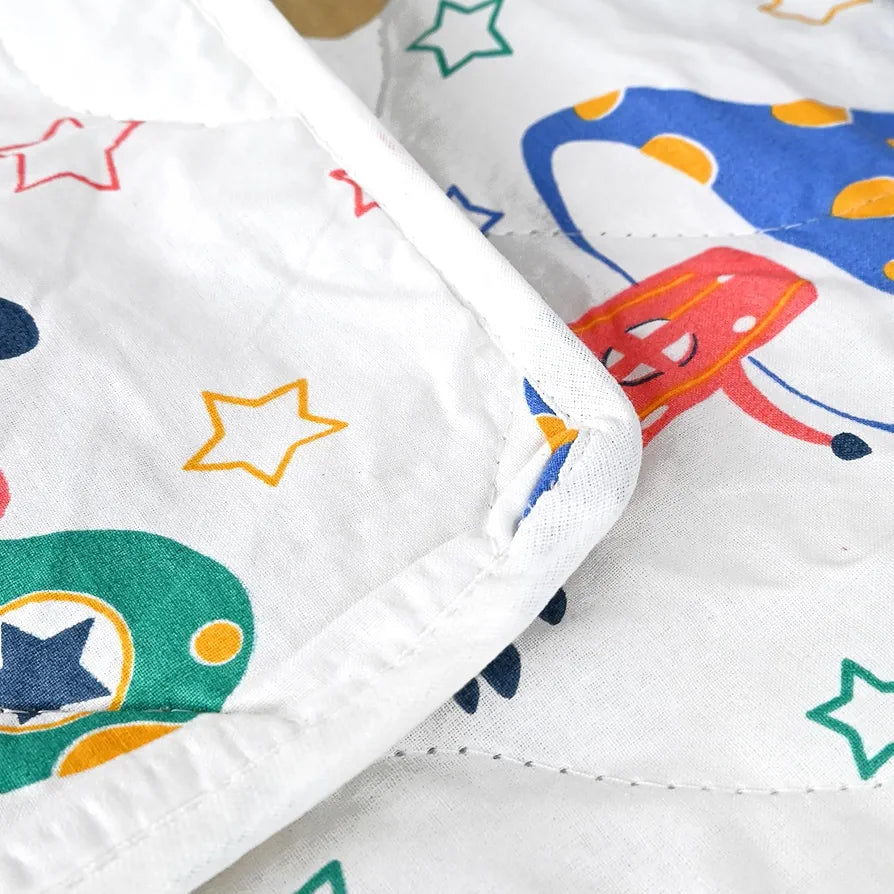 Divine Casa 120 GSM Cotton Single Bed Comforter Soft & Lightweight Reversible All-Season Blanket Colour Bright White