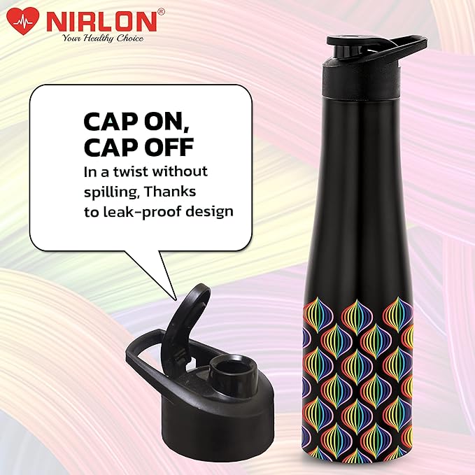 Nirlon Tall Bell Single Wall Stainless Steel Water Bottle - 1000 ml