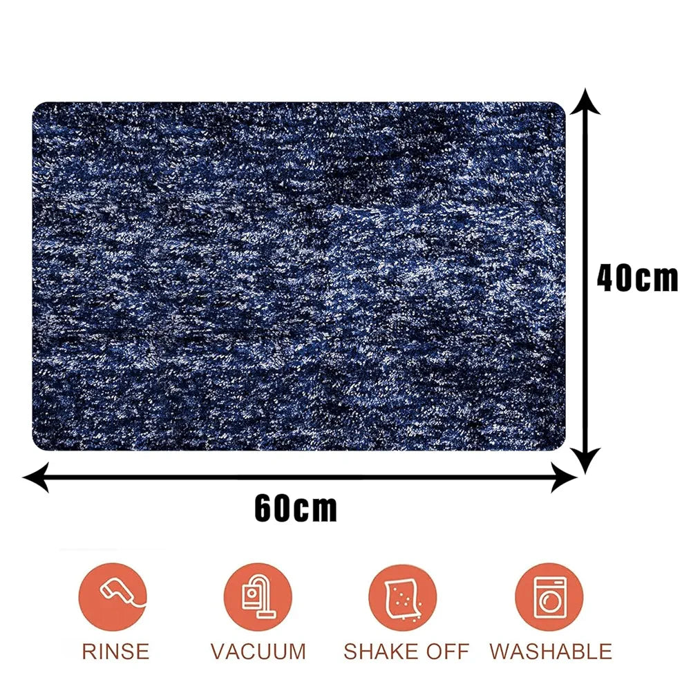 Kuber Industries Door Entrance Mat for Floor Home Entrance Colour Blue