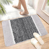 Kuber Industries Anti-Skid Water-Absorbent Door Mats for Home Micro Diamond Lining Light Grey