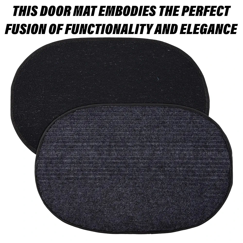 Kuber Industries Door Mat Oval Shape Door Mat Door Entrance Mat Gray Colour