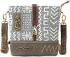 Cotton Dari And Leather Material Messenger Sling Bag For Women | Green