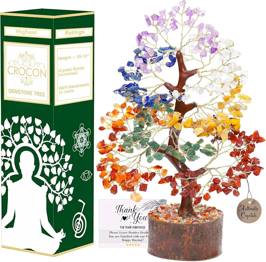 Crocon Seven Chakra Tree of Life for Positive Energy