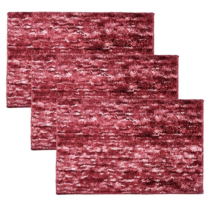 Kuber Industries Multi Riyal Doormat Microfiber Entrance Mat Maroon Colour