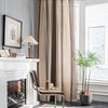 Huesland Cotton Curtains for Windows, 5 Feet Long 1 Bohemian Eyelet Curtain | Beige & Grey Stripes