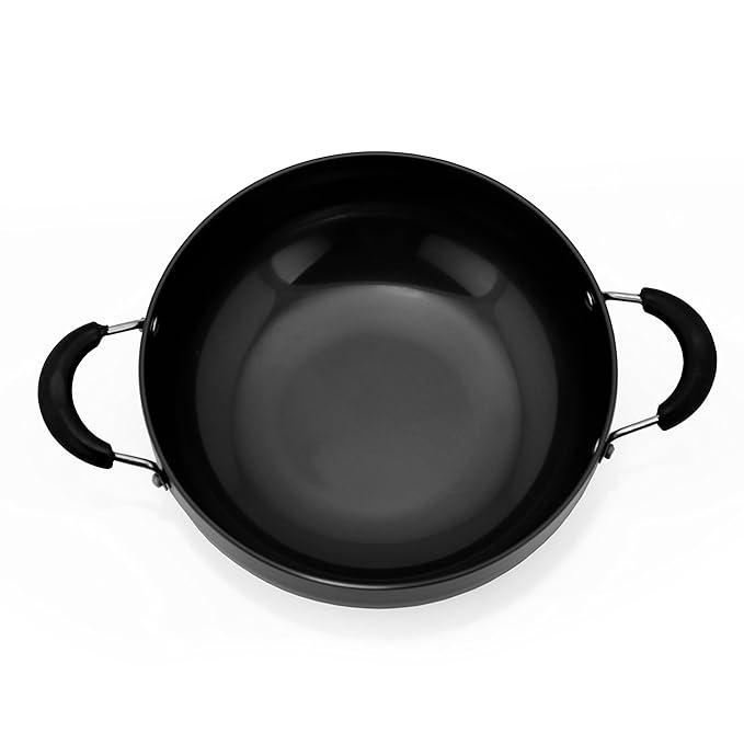 Sumeet 3mm Hardanodised Deep kadhai Size 13 Dia 24cm Capacity 2.5 Ltr