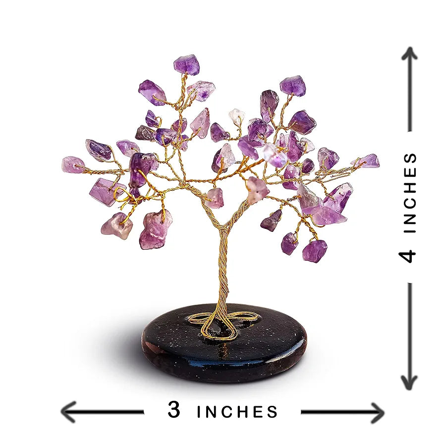 Reikved Amethyst Tree -  Crystal Tree for Good Luck