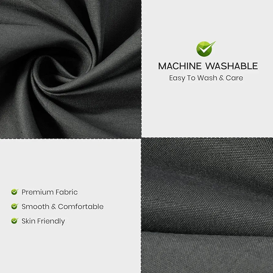 Fresh From Loom Plain Microfiber King Size Double Bedsheet Bed Sheets with 2 Pillow Covers 240 TC Charcoal