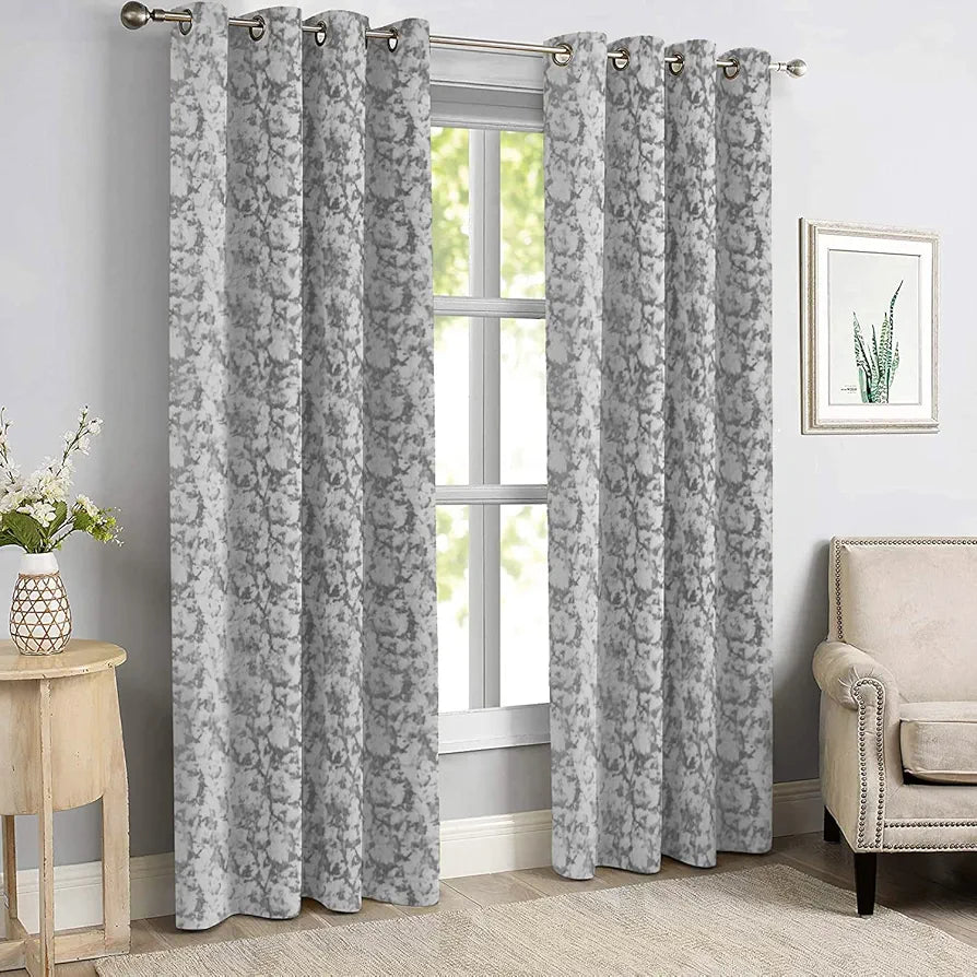Cloth Fusion Velvet Long Grommet Door Opaque Curtain 9 Feet Set Of 2 248 White