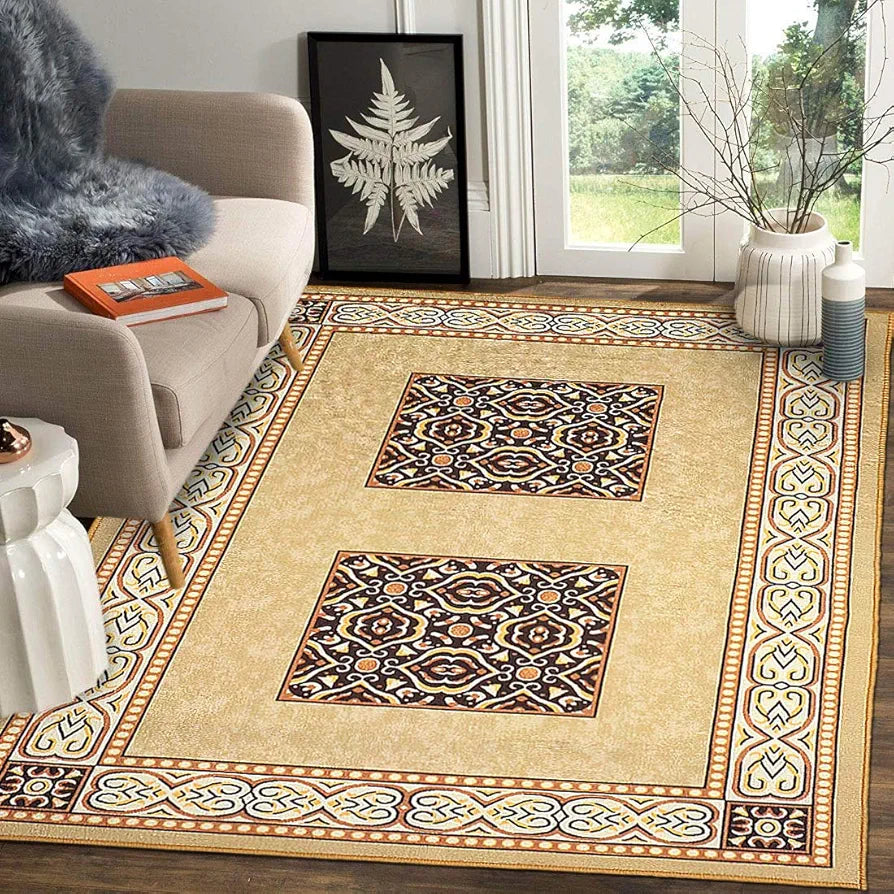 Status Contract 3D Printed Carpet Rug Runner For Bedroom/Living Area/Home With Anti Slip Backing Multicolor