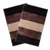 Luxe Home International Microfiber Rectangular Bath mat Soft Anti Slip Skid Luxury Mats 40X60 Cm Colour Walnut  (Pack of 2)