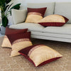 Kuber Industries Cushion Cover Pillow Covers Center Lace Cushion Covers Set of 5 Maroon