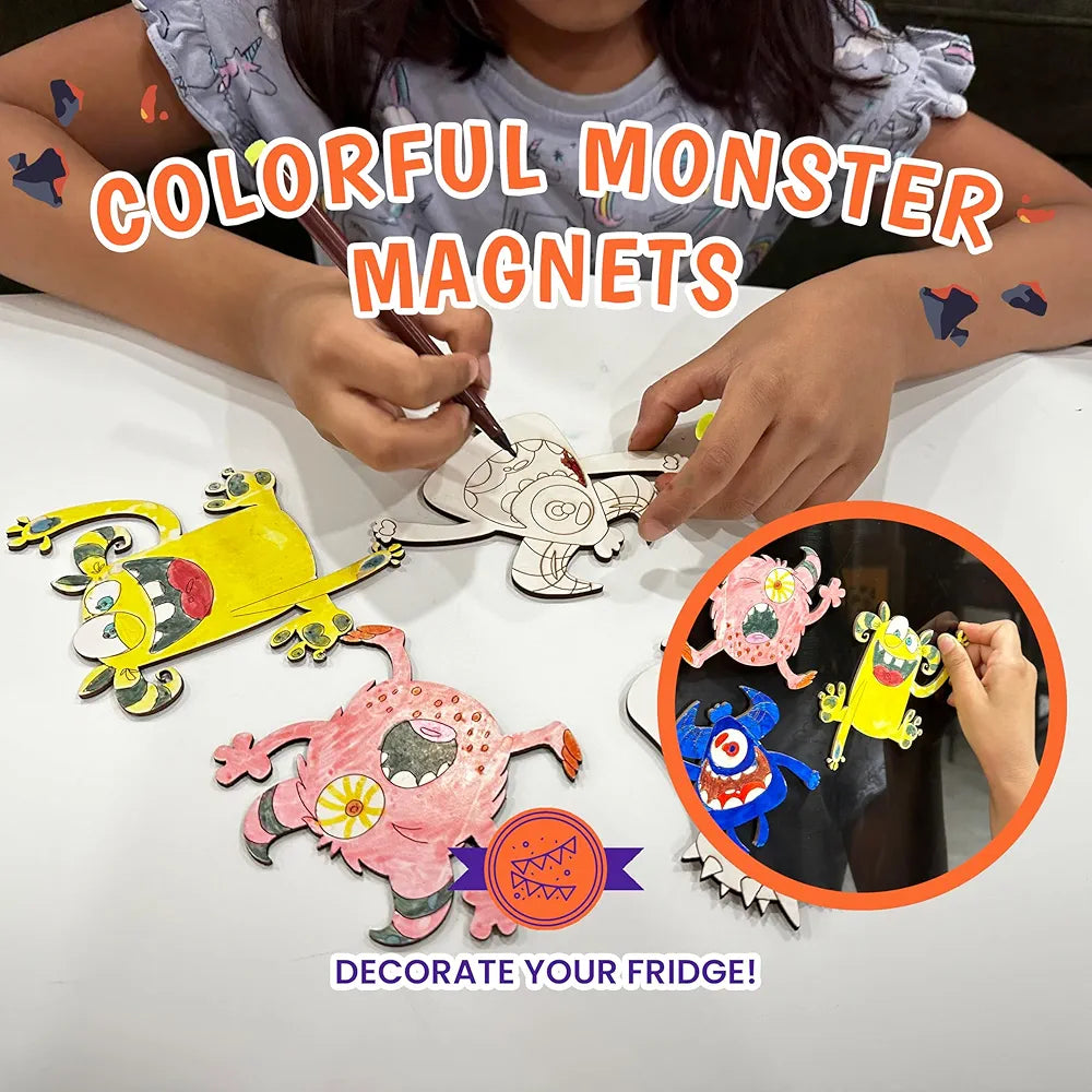 The Curious Bees Monster Mash-Up Activity Box | Fun and Learning Craft Kit for 5+ Year Olds | Creative DIY Fun Activity Kit for Boys & Girls | Ideal Gift for Early School-goers | 4-in-1 Activity Box