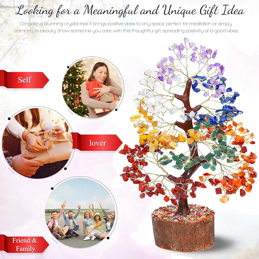 Crocon Seven Chakra Tree of Life for Positive Energy
