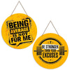 Artvibes Gym Motivational Quote Wall Hanger for Home | Wall Decor Hanging Item | Set of 2