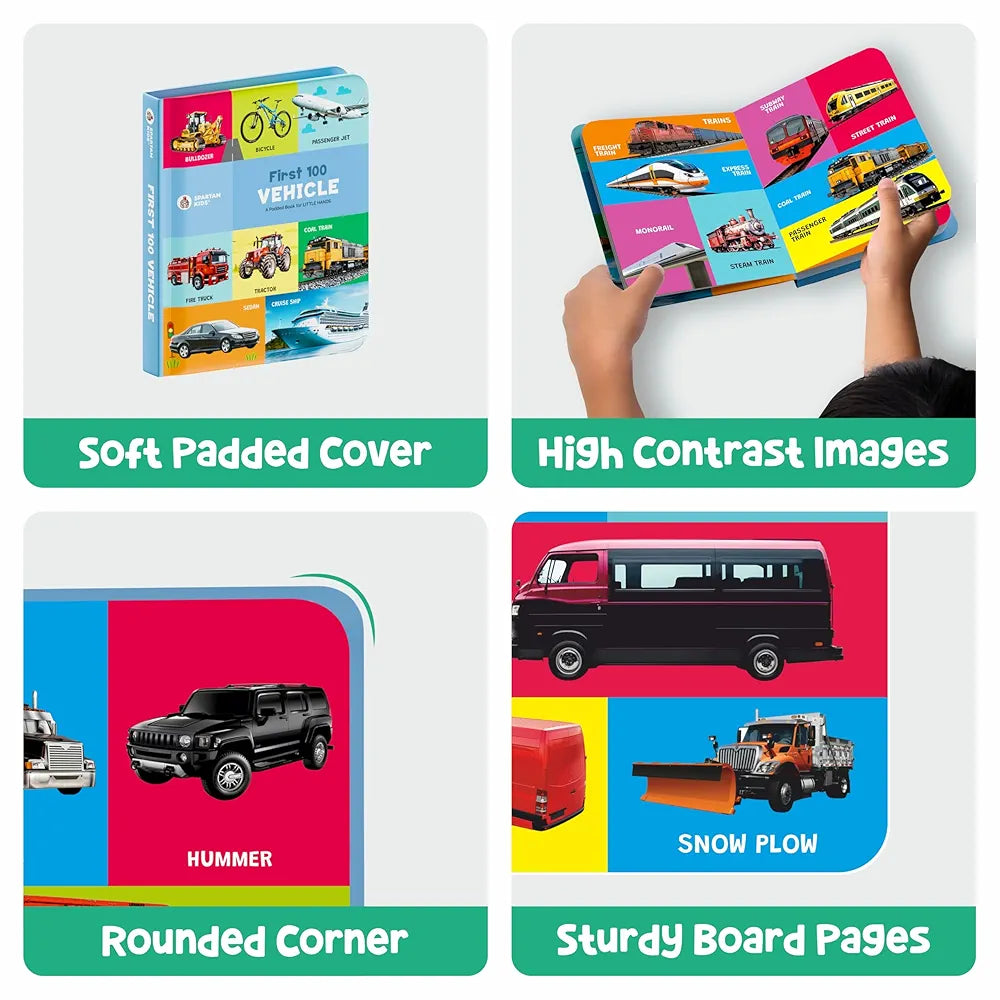 My First Premium Padded Book of Vehicle : Early Learning Padded Board Books for Children 