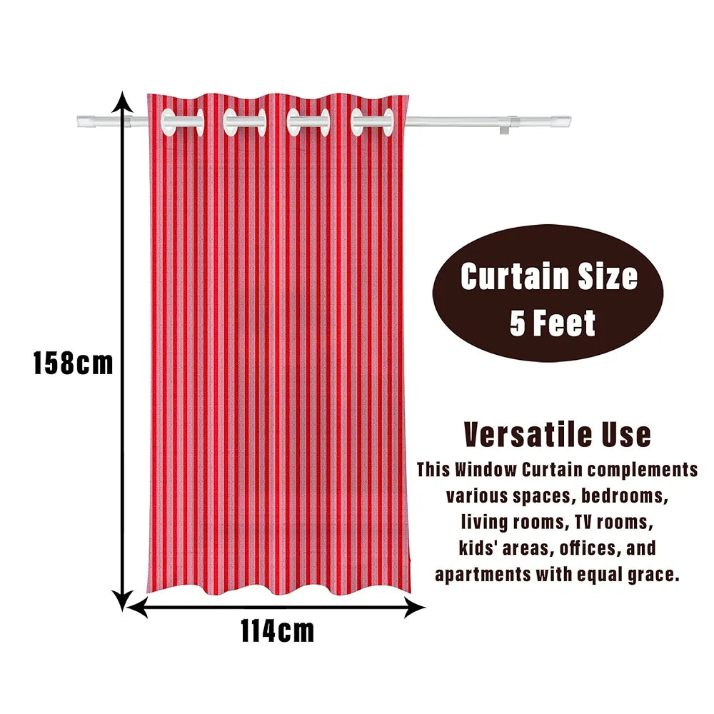 Kuber Industries Window Curtain Sheer Parda for Living Room Lining Net Colour Maroon Colour