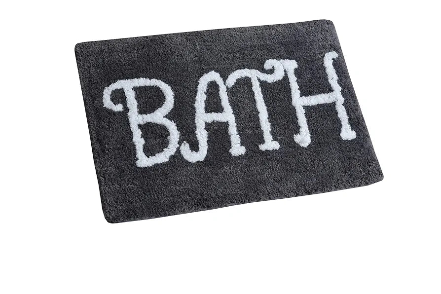 Aerohaven Modern Anti Slip Bathmat Grey Colour Microfiber