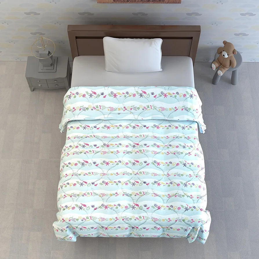 Divine Casa 120 GSM Cotton Single Kids Comforter Soft & Lightweight All-Season Blanket Colour Cosmic Sky