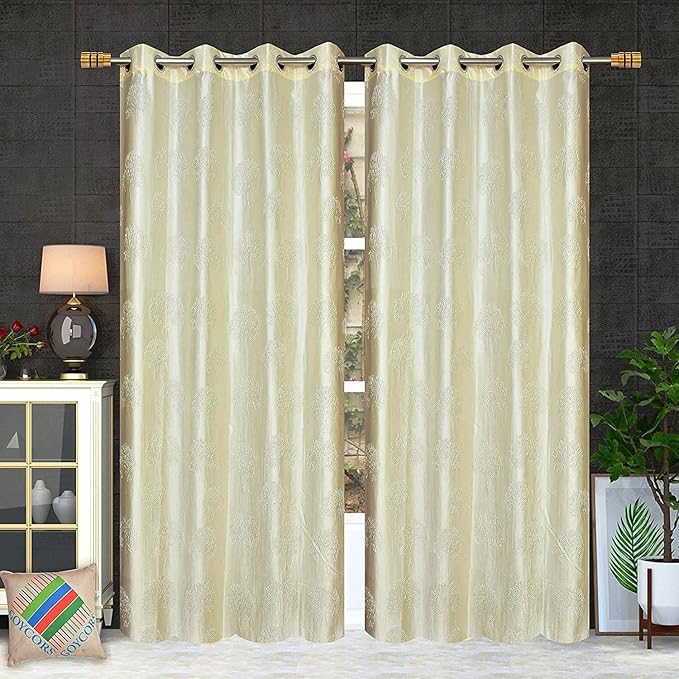 Fresh From Loom Curtains For Door 7 Feet Long Door Window Curtain Premium Polyester Punch Parda