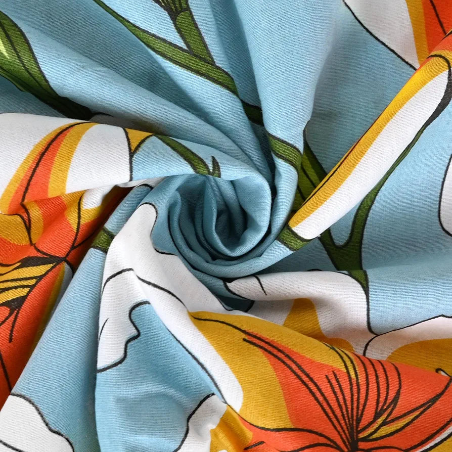 Divine Casa Floret 100% Cotton Single Kids Dohar 120 GSM Soft & Lightweight Throw Blanket Colour Wildflower Charm