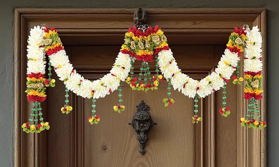 Crystal Hanging Artificial Flower Toran for Main Door Entrance