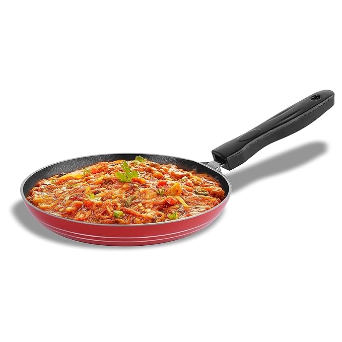 Sumeet 2.6mm Non stick Tapper pan -1 Ltr - 21.5cm Dia Red