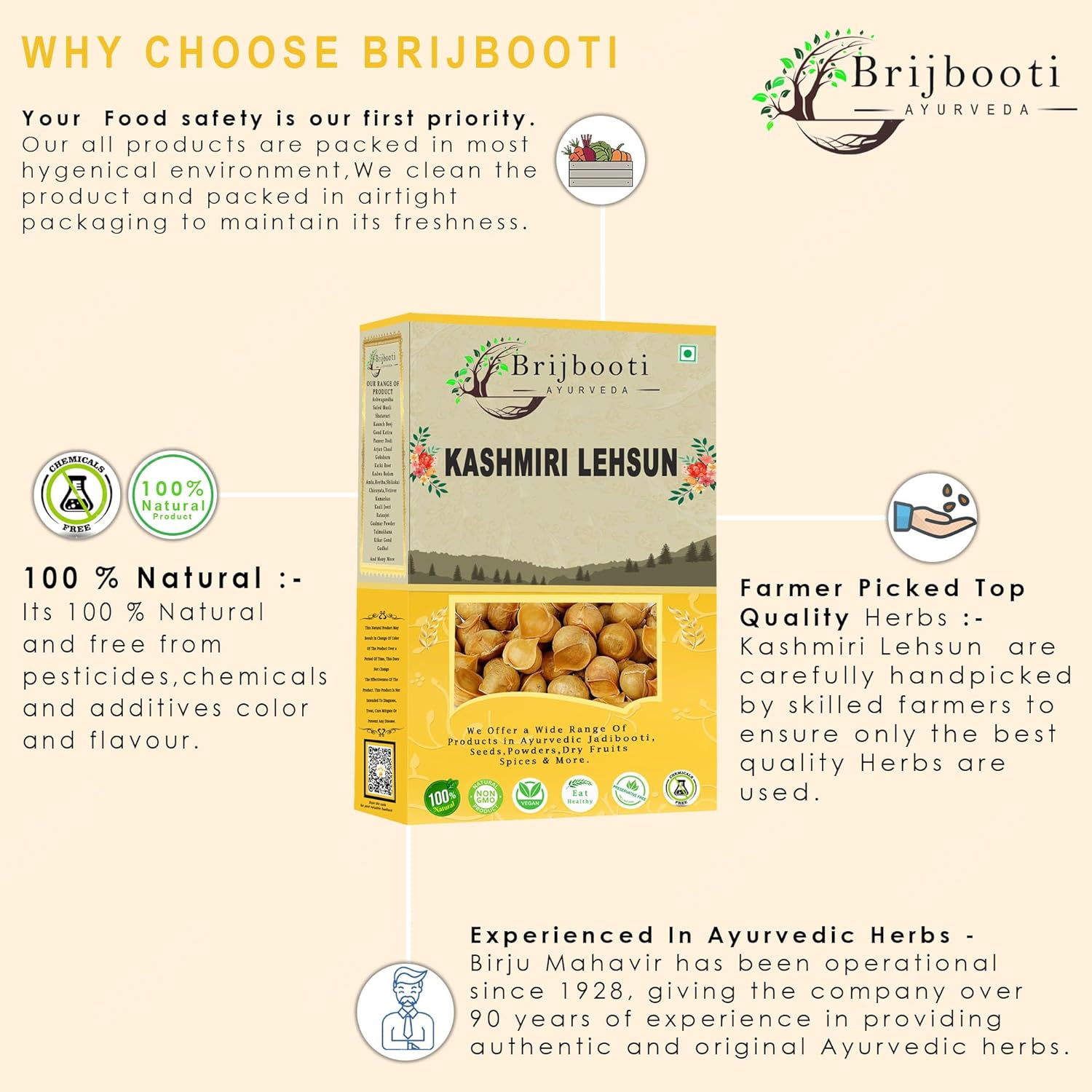 Brijbooti Birju Mahavir Kashmiri Lehsun - 100 gms