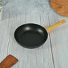 Femora Foged Die Cast Aluminium Non Stick 20 Cm Frypan With Wood Finish Handle | Granite Finish | Induction & Gas Ready