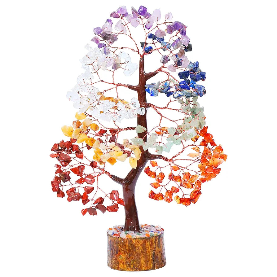 HindCraft Seven Chakra Crystal Tree Copper Wire 10-12 inch