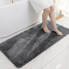 Luxe Home International Microfibre Rectangular Bath Mat Super Soft Anti Skid Newman Mats For Bathroom Colour Grey