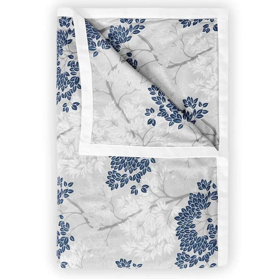 Divine Casa 100% Cotton Double Bed Dohar Lightweight & Ultra-Soft AC Blanket Colour Greyish Blue