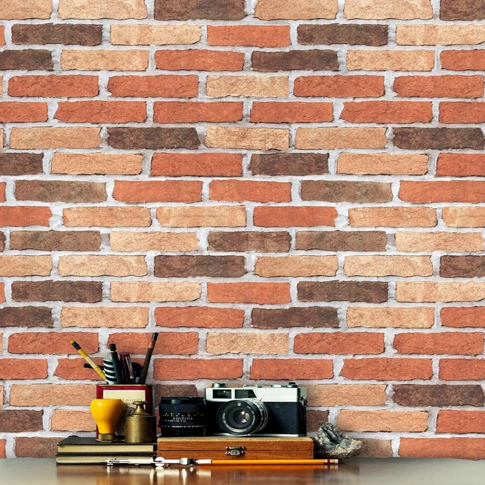 Jaamso Royals Multicolor Ocean Themed Brick Stone Wall Papers 200CM X 45CM