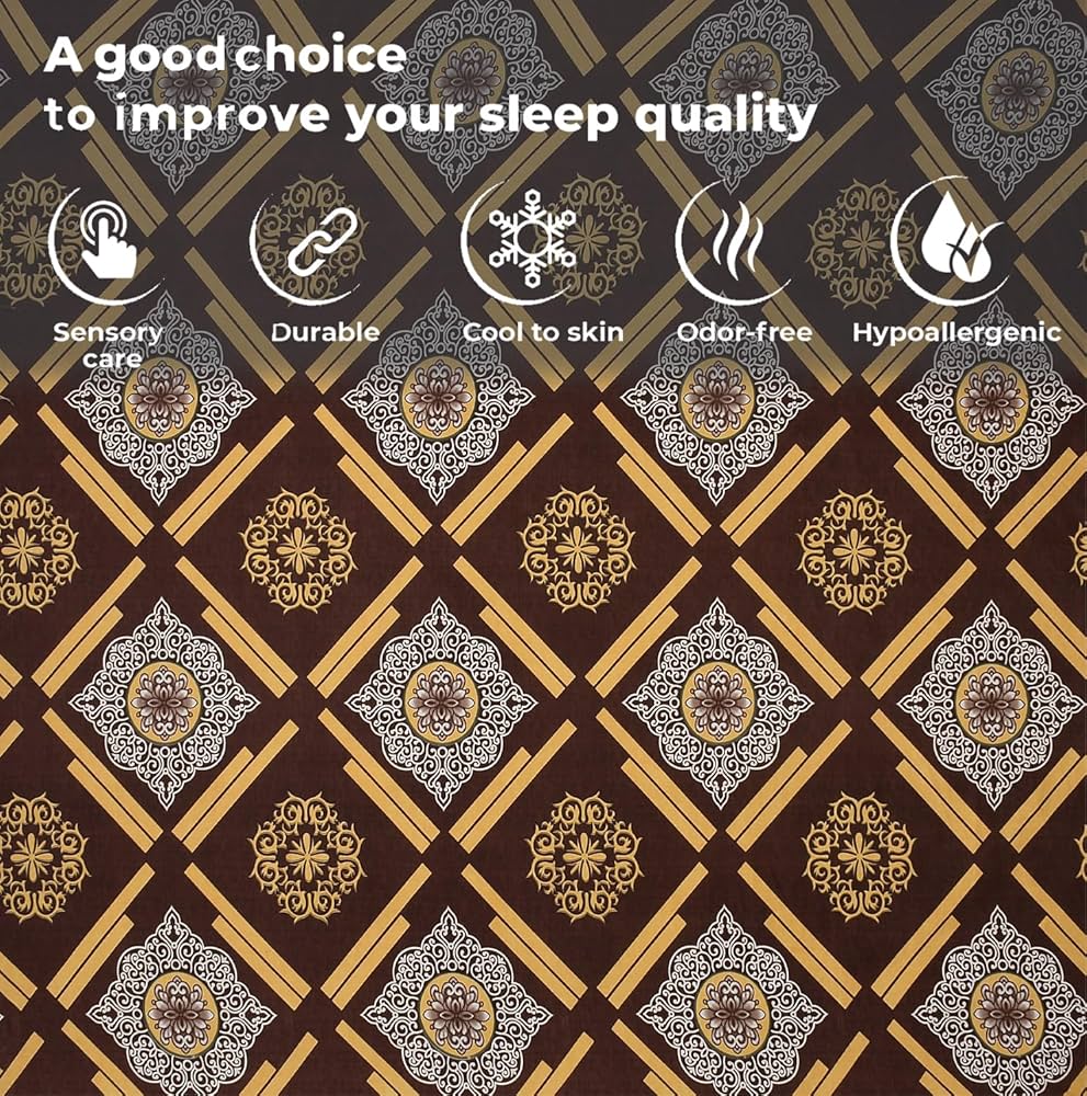 Fresh From Loom Elastic Fitted Floral Bed Sheets King Size Bed With Two Pillow Cover Soft Microfiber Bed Covers 144 Tc Dark Brown