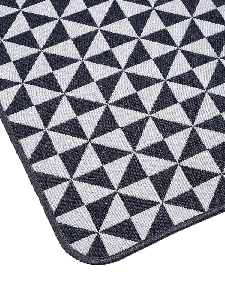 Saral Home Firki Designer Soft Cotton Durable & Washable Multipurpose Runner Colour Grey