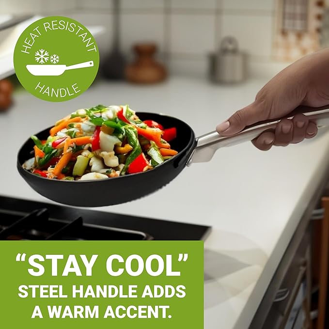 Femora Preseasoned Cast Iron 24 Cm Fry Pan | Non Toxic and Coating | Pack of 1 | Black