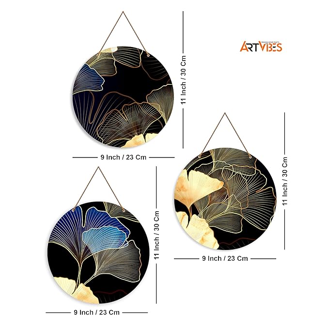 Artvibes Flower Art Wooden Wall Hanger for Room Decor