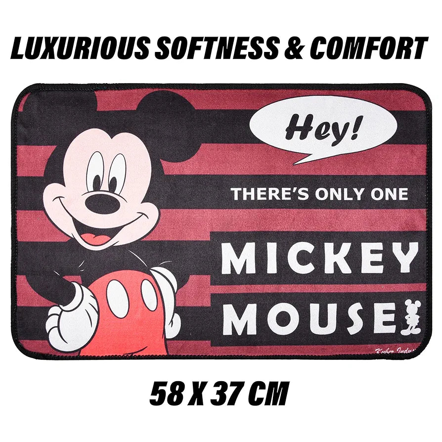 Kuber Industries Disney Mickey Door Mat Floor Door Mat Colour Maroon