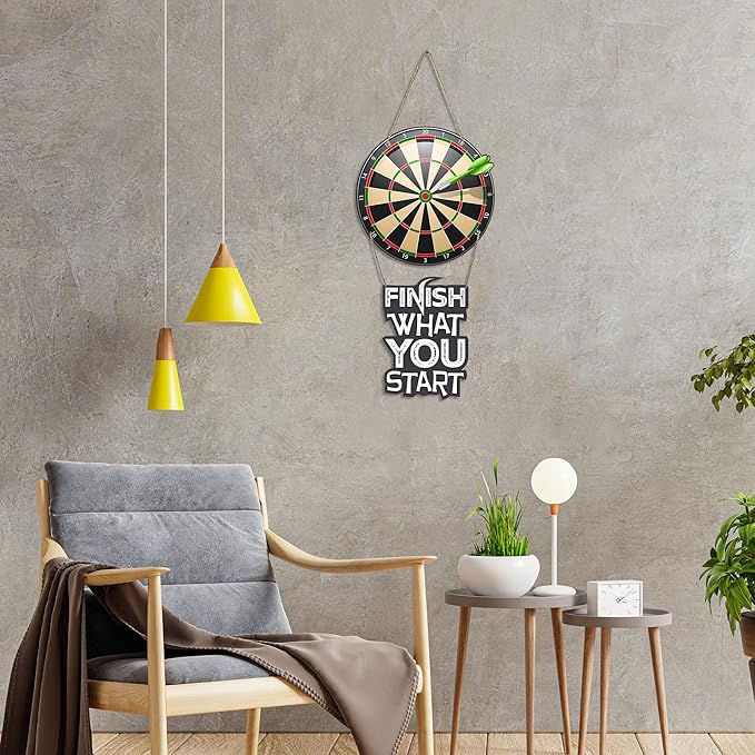 Artvibes Dart Board Printed Wooden Wall Hanging With Quotes for Home Decor | Wooden Decorative Items