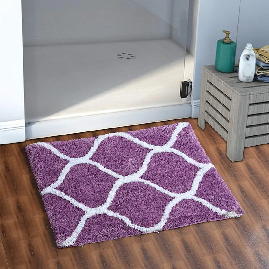 Aerohaven Glorious Super Soft Microfiber Designer Anti Slip Bathmat Wine Colour