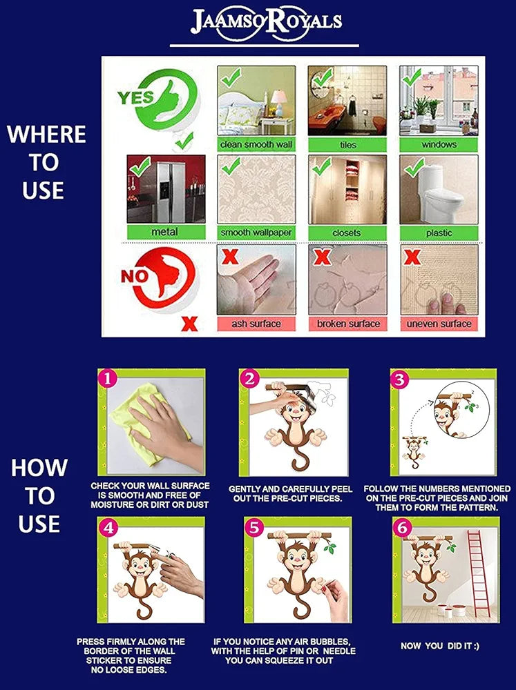 Jaamso Royals Galaxy of Stars 'glow in the Dark' Radium Stickers Radium and Moons for Bedroom