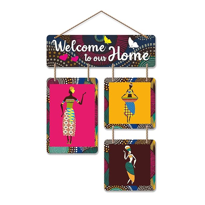 Art Vibes Welcome to Our Home Decorative Wall Art Mdf Wooden Hanging for Living Room