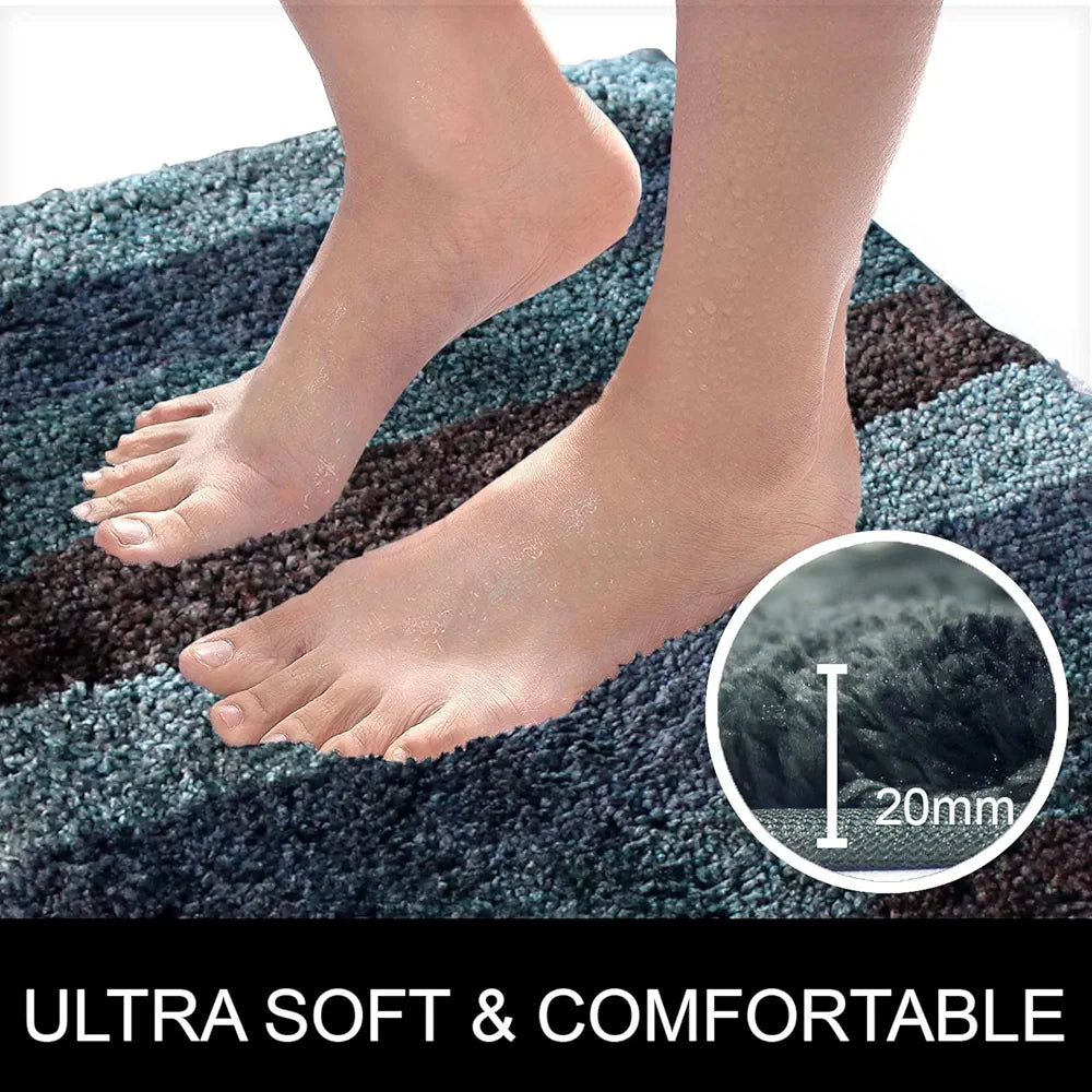 Luxe Home Jericho Runner 2500 Gsm Super Soft Microfiber Anti-Skid Runner Colour Burnt Green 2x5 Feet