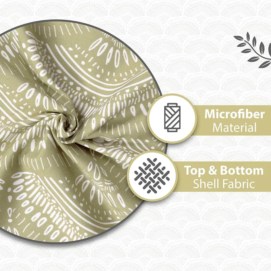 Divine Casa 120 GSM Microfiber Double Dohar Soft & Lightweight Throw Blanket Floral Burst Pattern Colour Soybean & White