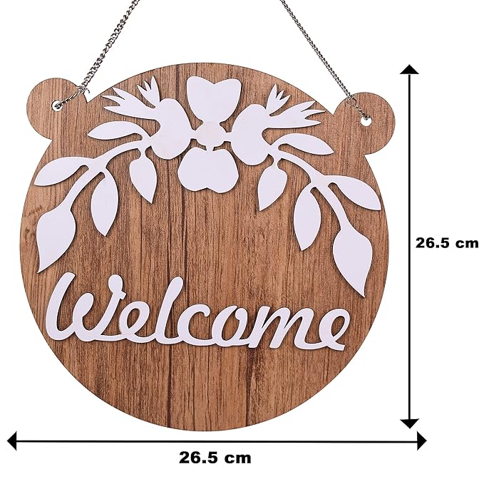 Sehaz Artworks Wooden Wall Hangings Home Décor Items Home Decoration Items Welcome-WHT