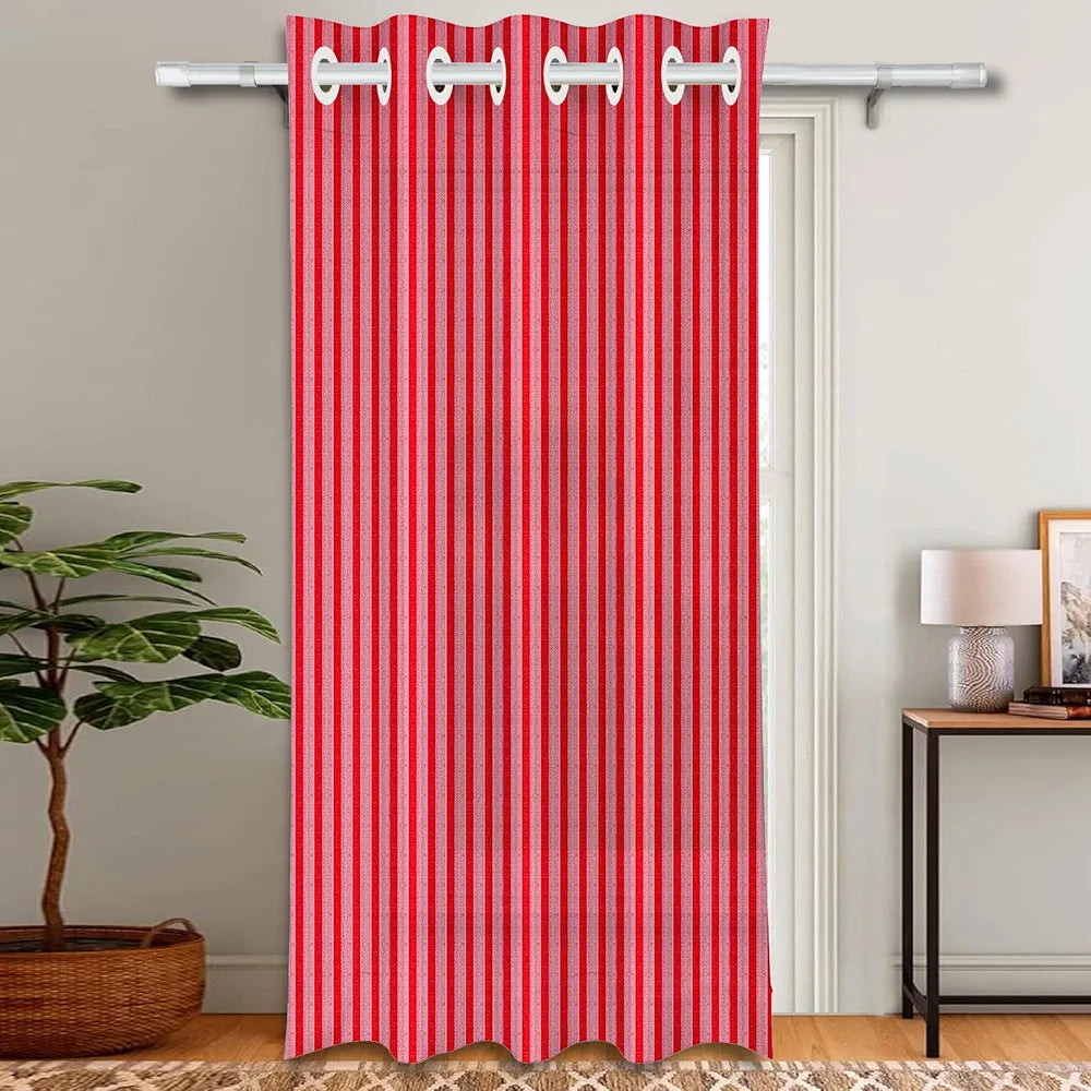 Kuber Industries Door Curtain Sheer Parda for Living Room Lining Net Maroon Colour