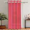 Kuber Industries Door Curtain Sheer Parda for Living Room Lining Net Maroon Colour