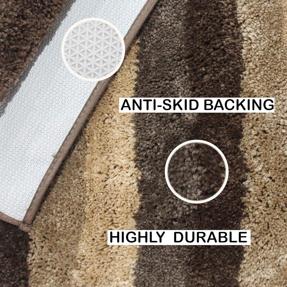 Luxe Home Jericho Runner 2500 Gsm Super Soft Microfiber Anti-Skid Washable Runner Colour Amaber 2x5 Feet